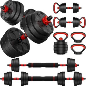 adjustable dumbell set