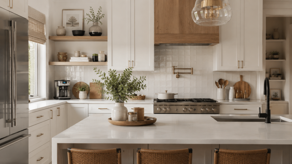 Modern kitchen interior featuring stylish appliances and organized home design inspiration