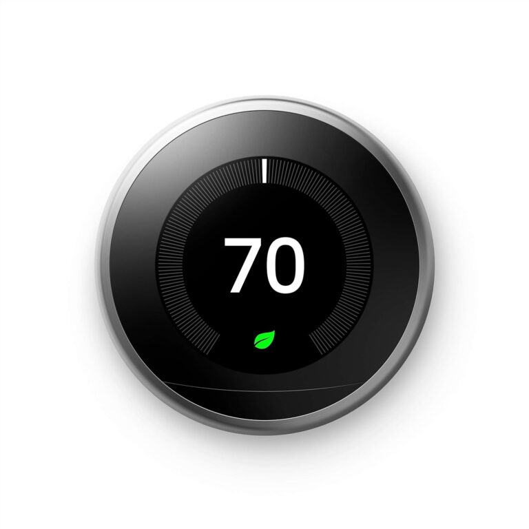 Modern smart thermostats help automate energy savings while adding clean, minimal design to contemporary home interiors.