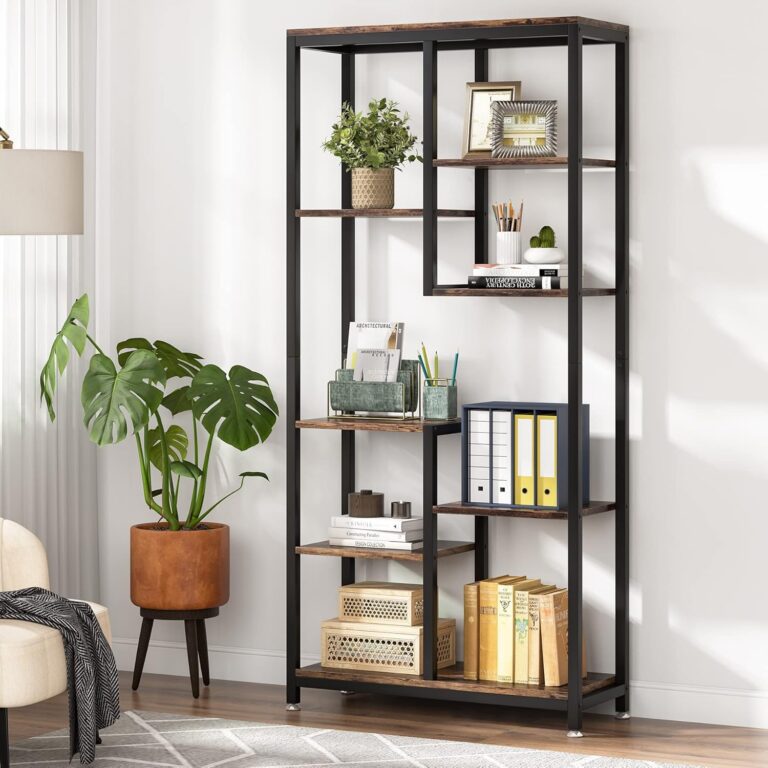 Minimal open shelving designed for books, decor, baskets, and storage while helping smaller rooms feel organized and visually lighter.