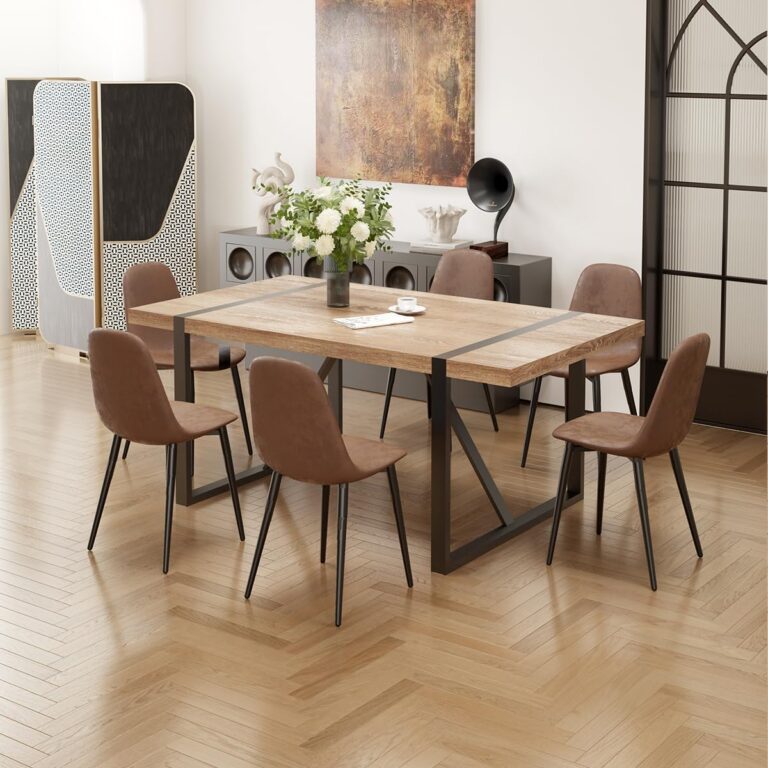 A timeless wood dining table designed for everyday family meals, entertaining, and open-concept dining spaces with a warm modern look.