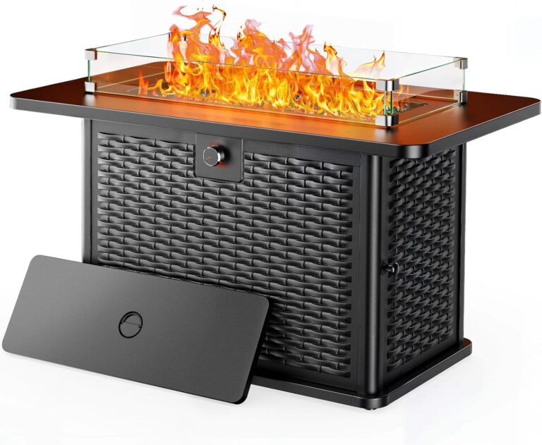 Ciays 43-Inch Rectangular Propane Fire Pit with 60,000 BTU Output